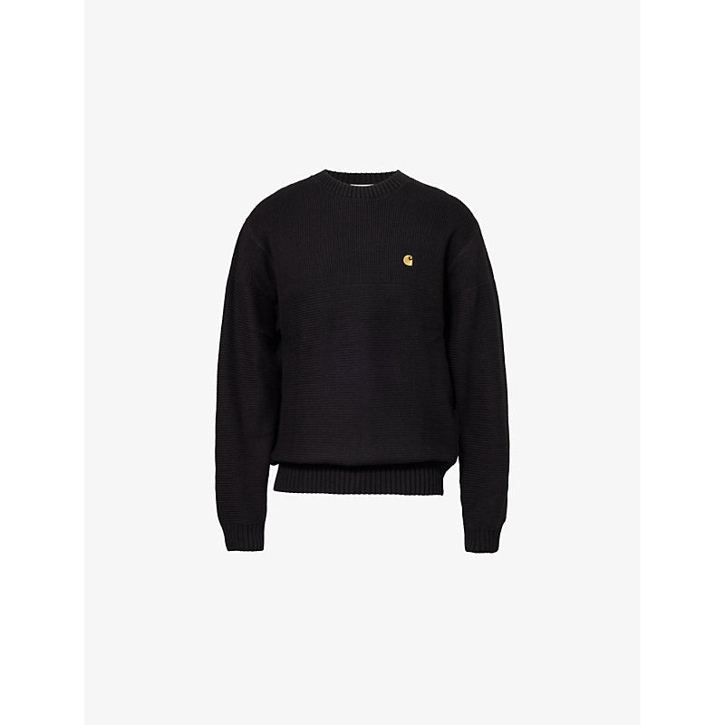 Mens Carhartt Wip Chane logo-embroidered knitted cotton jumper