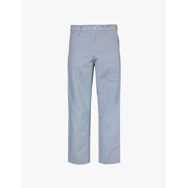  Carhartt Wip Straight-leg mid-rise organic-cotton canvas trousers