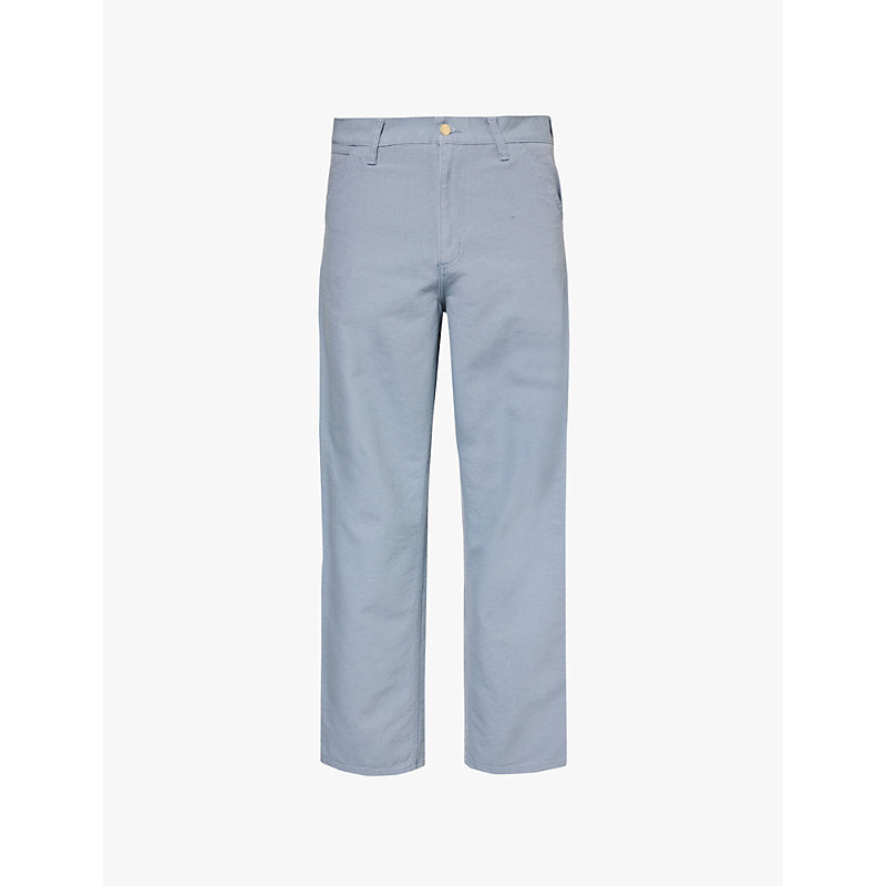  Carhartt Wip Straight-leg mid-rise organic-cotton canvas trousers