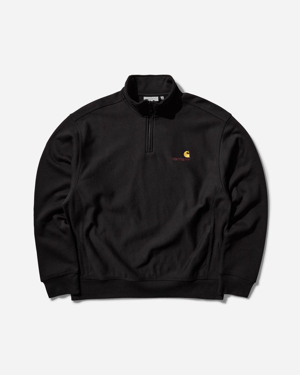 Carhartt WIP Men s Half Zip American Script Sweashirt Black