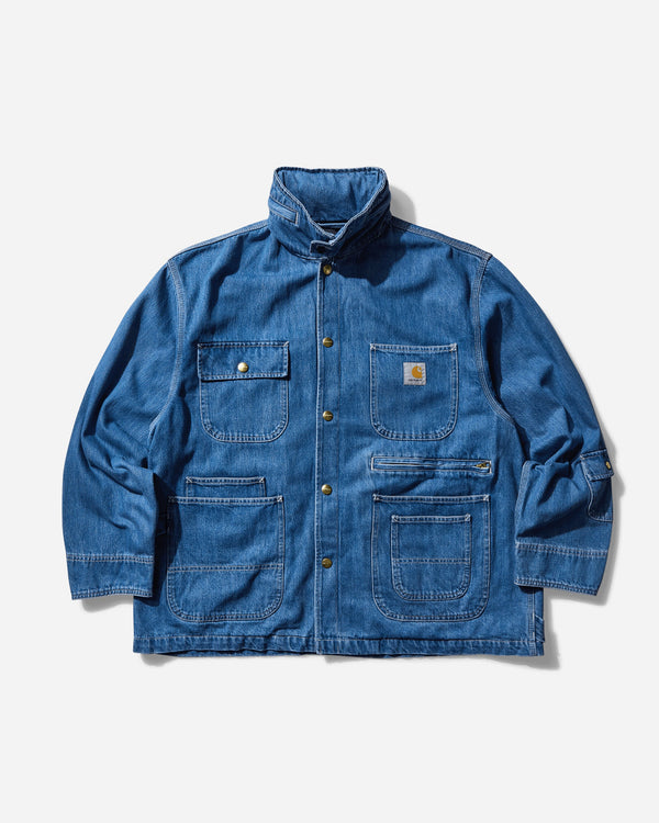 Carhartt WIP Men s INVINCIBLE Max Denim Chore Coat Blue (Stone Washed)