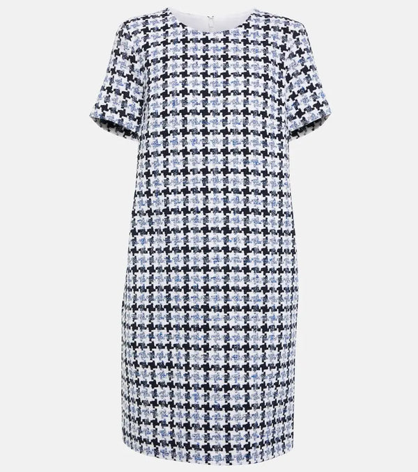 Carolina Herrera Checked cotton-blend minidress | LYBSTORE