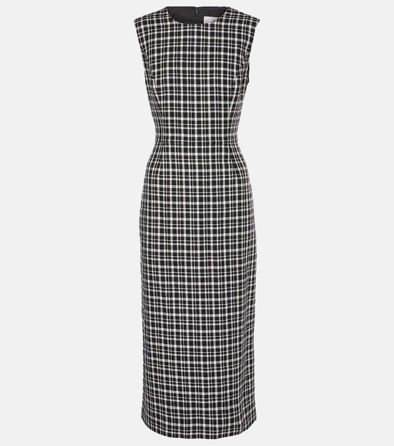 Carolina Herrera Checked midi dress