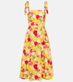 Carolina Herrera Floral cotton midi dress | LYBSTORE