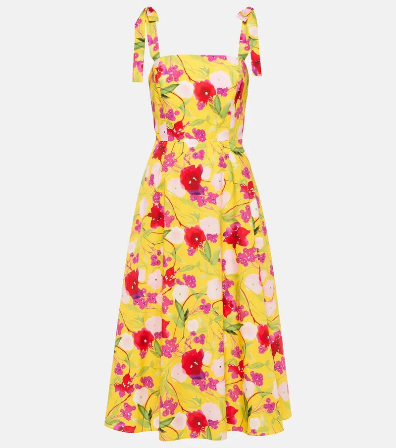 Carolina Herrera Floral cotton midi dress | LYBSTORE