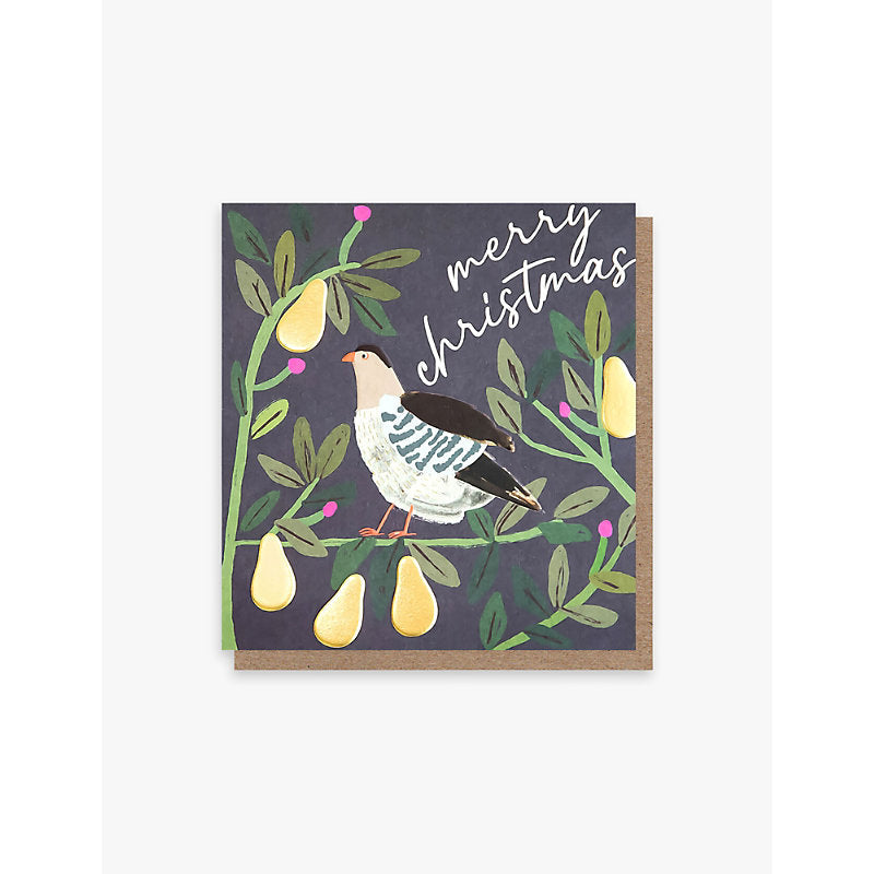 Caroline Gardner Partridge and Gold Pears Christmas cards pack of eight