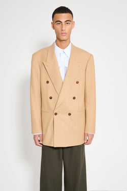 Carter Young Double Breasted Blazer Camel