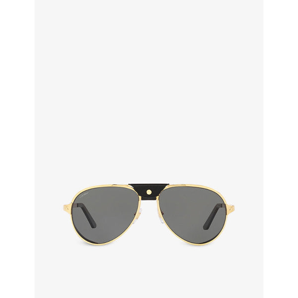 Cartier CT0296S aviator-frame metal sunglasses | LYBSTORE