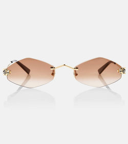 Cartier Eyewear Collection Panthère de Cartier geometric sunglasses