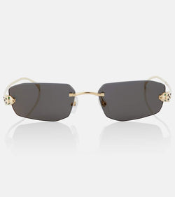 Cartier Eyewear Collection Panthère de Cartier rectangular sunglasses