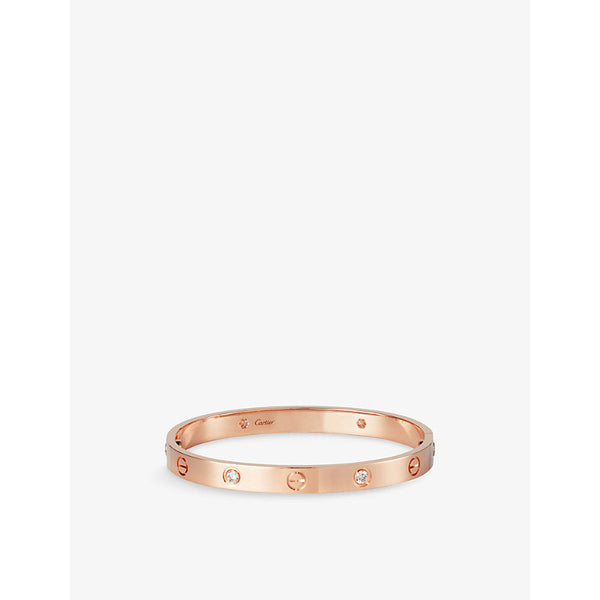 Cartier LOVE 18ct rose-gold and 4 brilliant-cut diamond bracelet