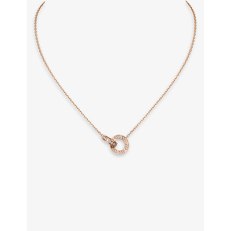 Cartier LOVE 18ct rose-gold and diamond necklace