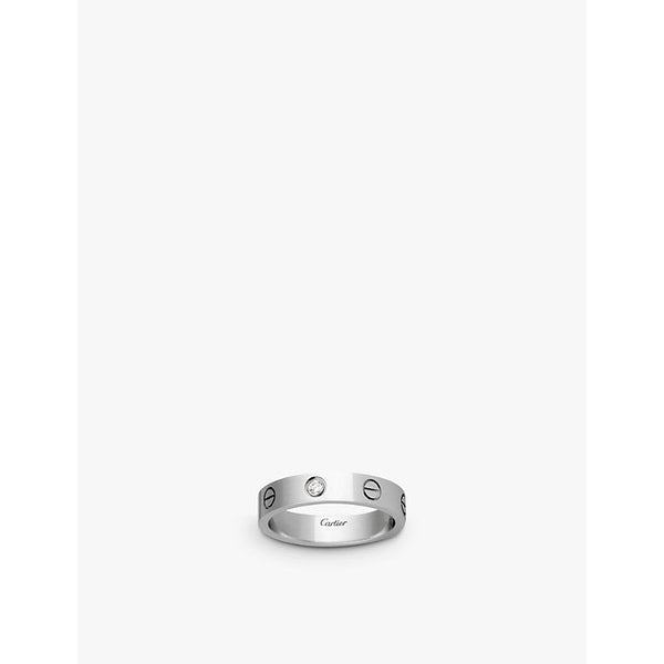 Cartier Mini LOVE 18ct white gold and 1 diamond wedding band