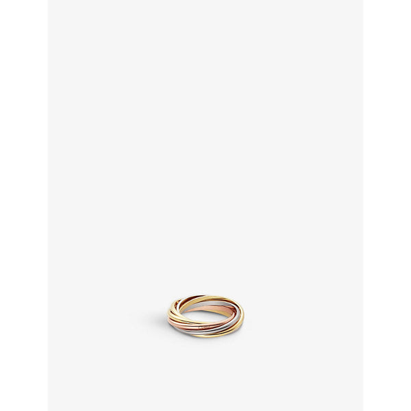 Cartier Trinity 18ct white-gold, rose-gold and yellow-gold ring