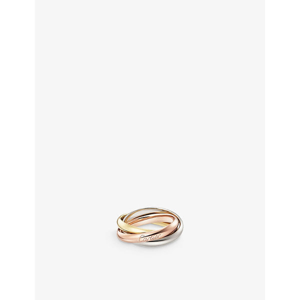 Cartier Trinity medium 18ct white-gold, yellow-gold and rose-gold ring