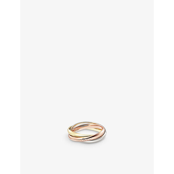 Cartier Trinity small 18ct white-gold, yellow-gold and rose-gold ring