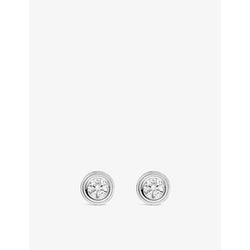 Cartier d'Amour extra small 18ct white-gold and 0.04ct round-cut diamond stud earrings