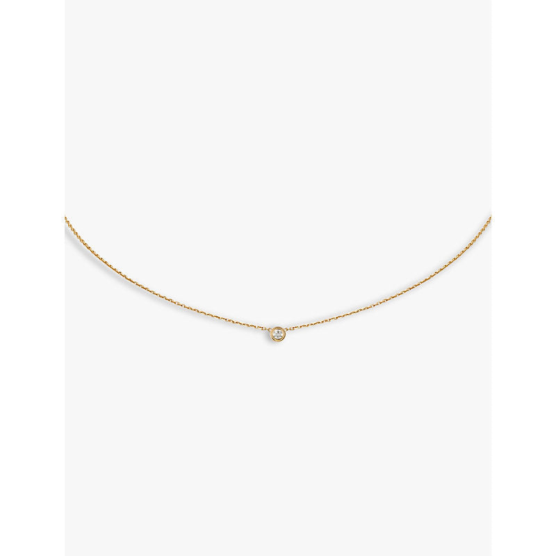 Cartier d'Amour extra-small 18ct yellow-gold and 0.04ct diamond necklace