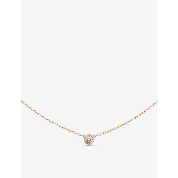 Cartier d'Amour small 18ct rose-gold and 0.09ct diamond necklace