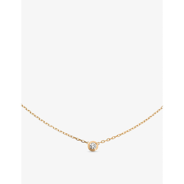 Cartier d'Amour small 18ct yellow-gold and 0.09ct diamond necklace