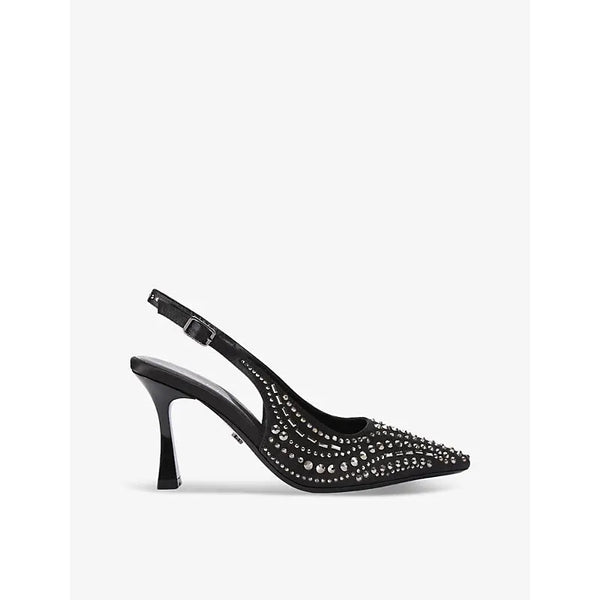 Carvela Catwalk gem-embellished heeled woven slingbacks