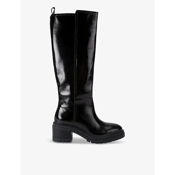 Carvela Champion patent-leather block-heel knee-high boots