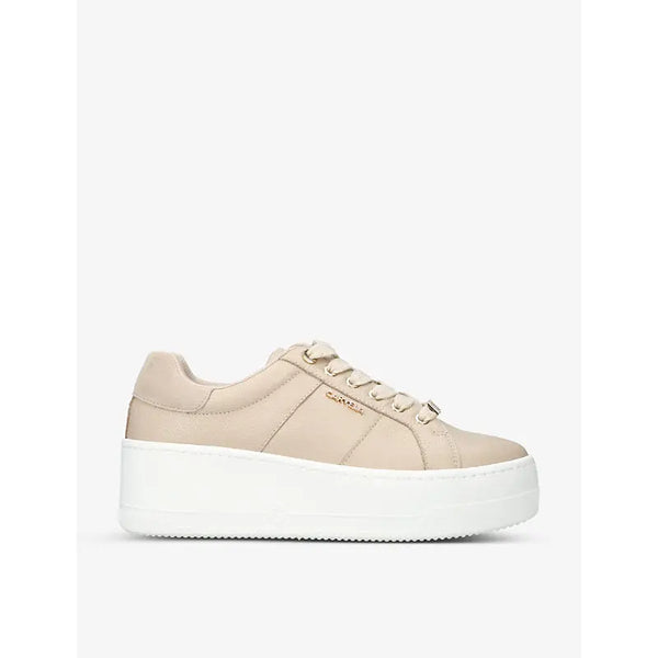 Carvela Connected contrast-sole leather low-top trainers | Carvela