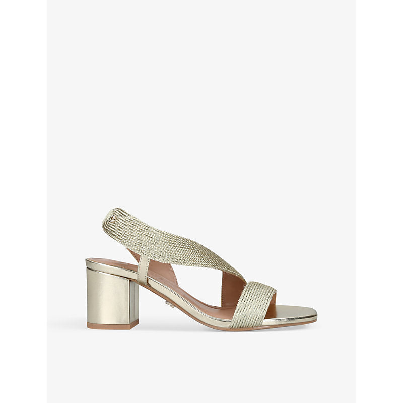 Carvela Gala metallic-strap woven heeled sandals