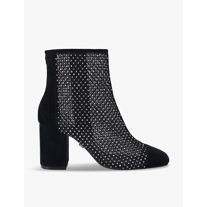 Carvela Hotsox rhinestone-embellished mesh ankle boots