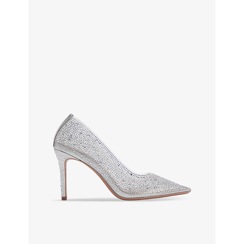 Carvela Lovebird crystal-embellished PVC courts