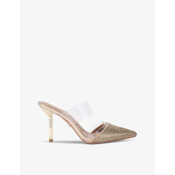 Carvela Passion crystal-embellished heeled woven mules