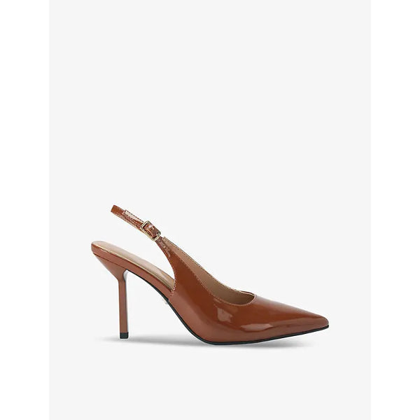 Carvela Passion pointed-toe patent faux-leather slingback courts | Carvela