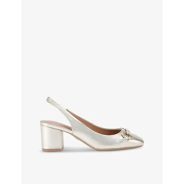 Carvela Poise 2 chain-embellished leather slingbacks