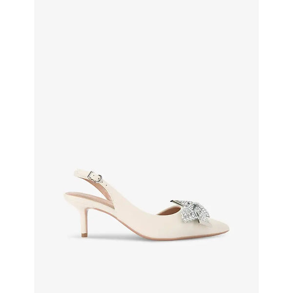 Carvela Regal bow-embellished heeled leather slingbacks