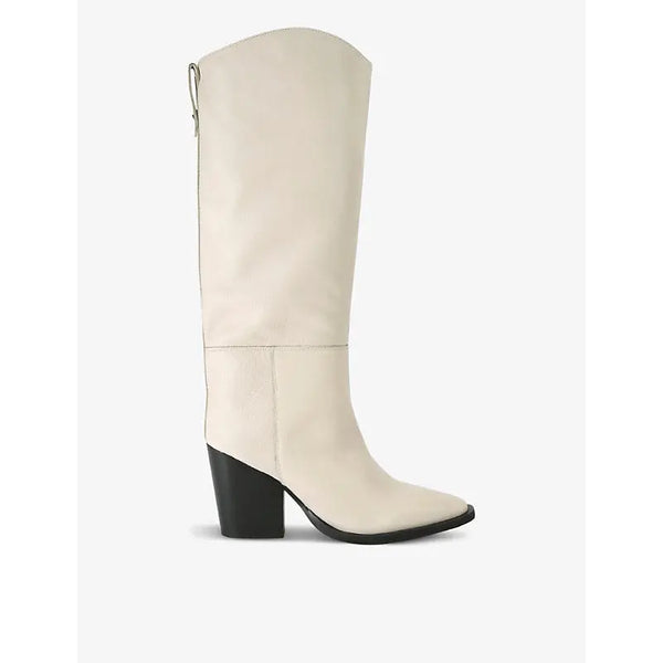 Carvela Reign pointed-toe leather knee-high boots | Carvela