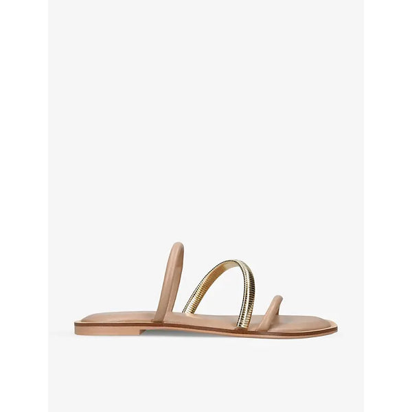 Carvela Roma metallic-strap faux-leather sandals