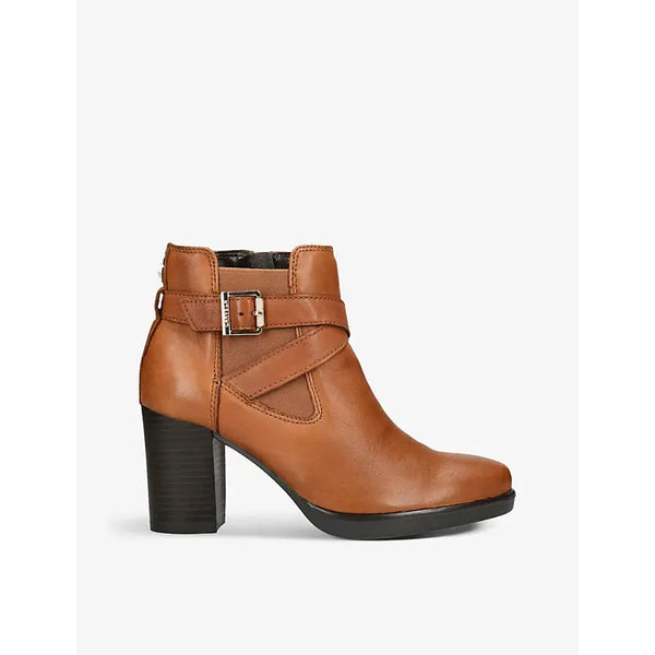 Carvela Silver 2 buckle-embellished leather heeled ankle boots