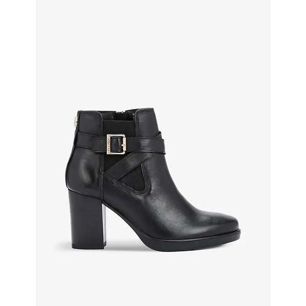 Carvela Silver buckle-detail leather ankle boots