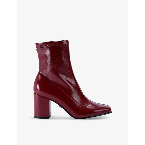 Carvela Strut heeled patent-faux leather ankle boots | Carvela