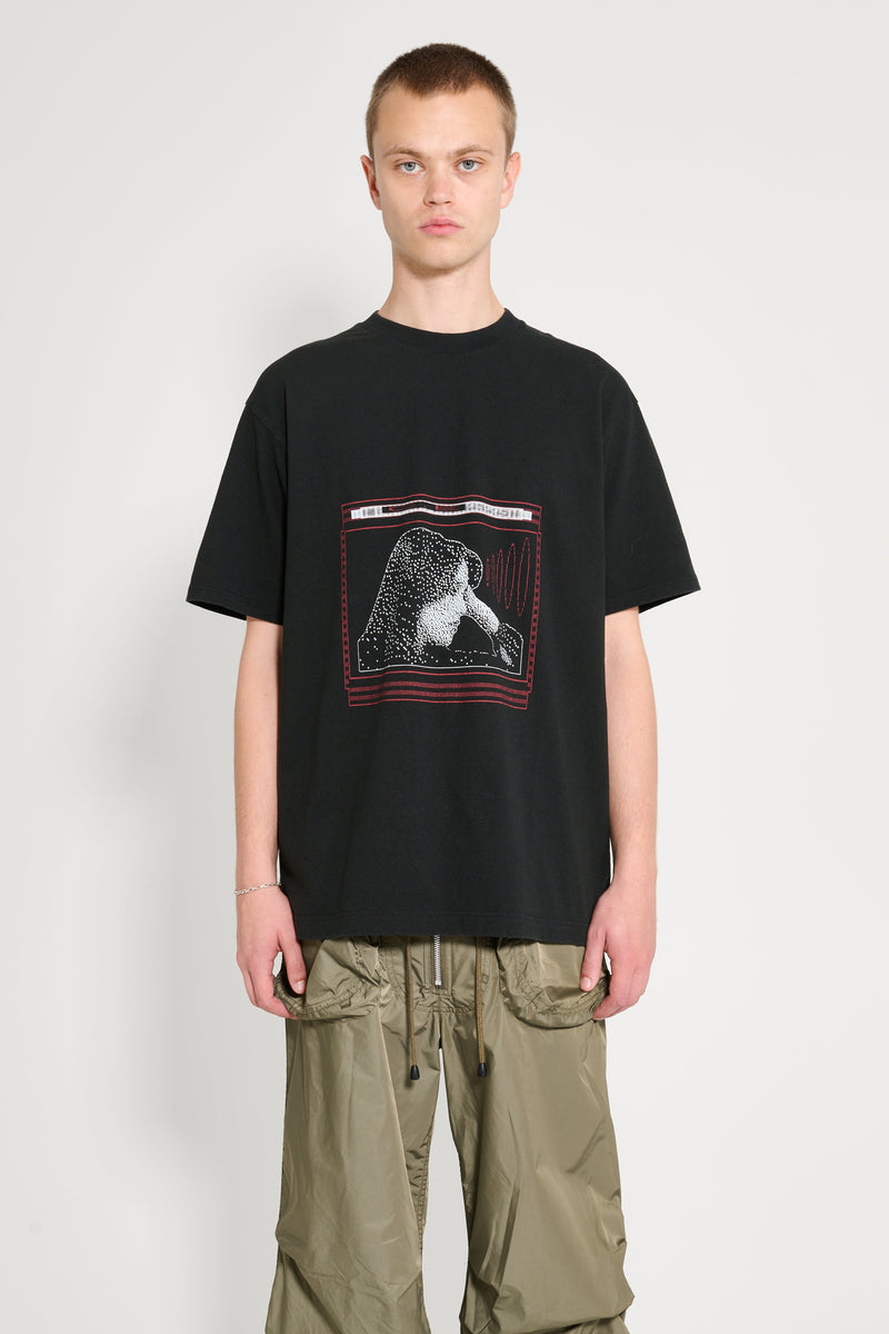 Cav Empt Washed Pixel Flame T-shirt Black