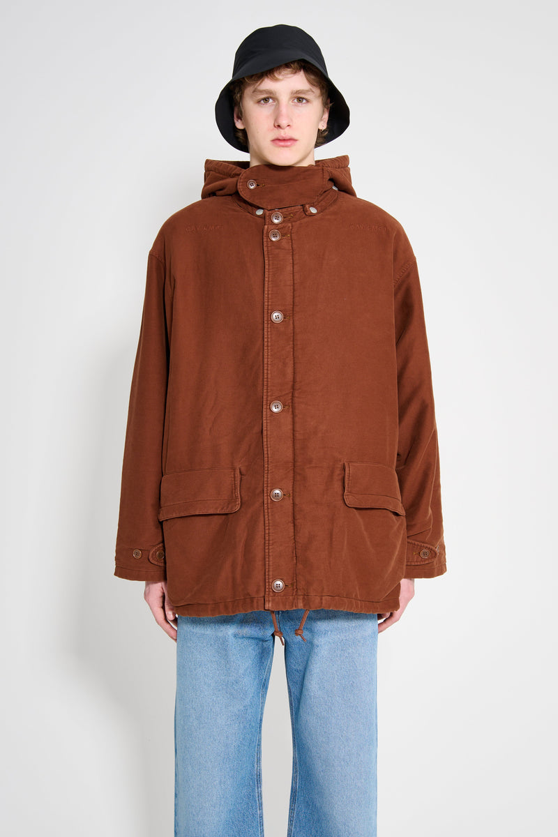 Cav Empt Cotton Detached Hood Jacket Brown