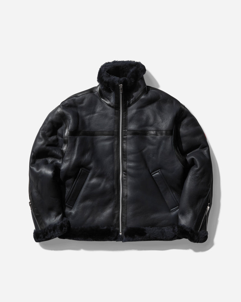 Cav Empt Men s Sheepskin Bomber Jacket Navy