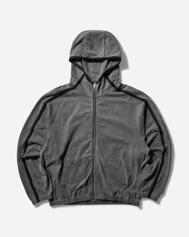 Cav Empt Men s Overdye Taped Light Zip Hoodie Charcoal