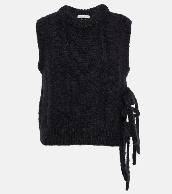 Cecilie Bahnsen Isa cable-knit mohair and wool vest | LYBSTORE