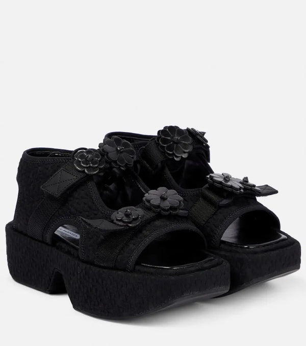 Cecilie Bahnsen May floral matelassé sandals | LYBSTORE