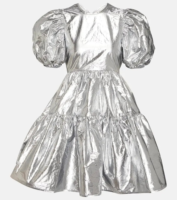 Cecilie Bahnsen Sylvie metallic taffeta minidress | LYBSTORE