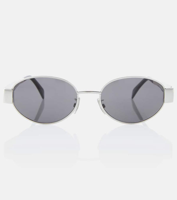 Celine Eyewear Triomphe oval metal sunglasses