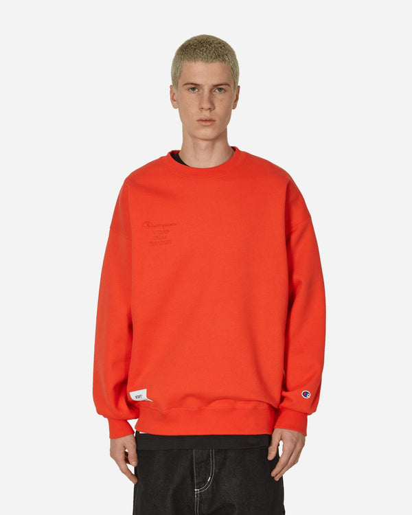 Champion WTAPS Academy Crewneck Sweatshirt Orange