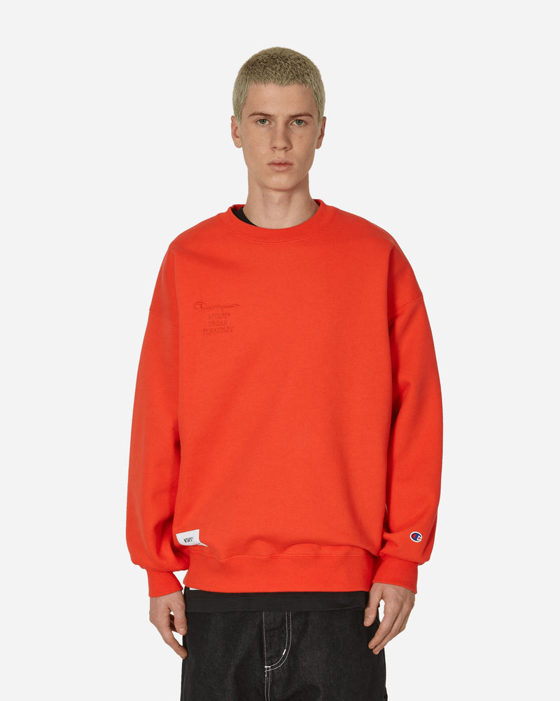 Champion WTAPS Academy Crewneck Sweatshirt Orange