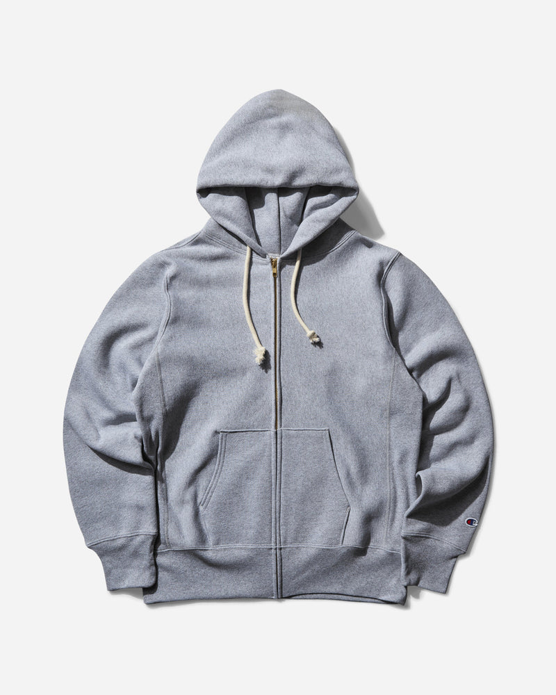 Champion Men s Made in USA Full Zip Hoodie Silver Grey